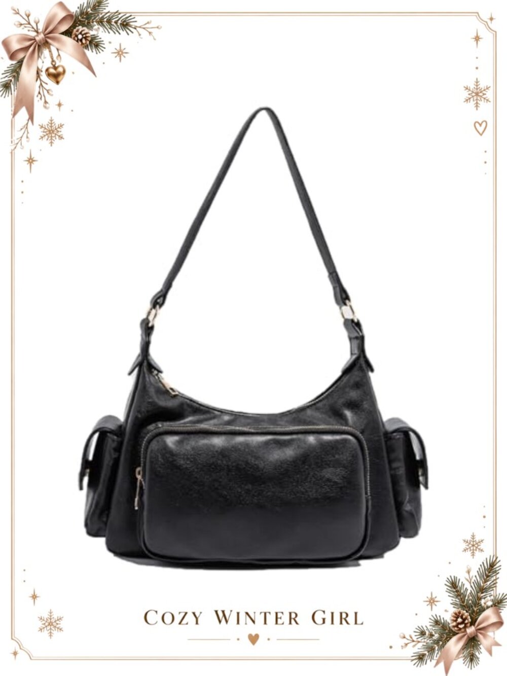 Vintage Faux Leather Hobo Crossbody Shoulder Purse Everyday Handbag